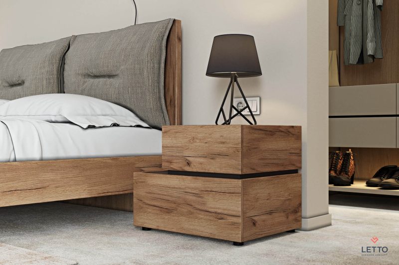 Κρεβάτι Loft | Light Brown Rusc Oak