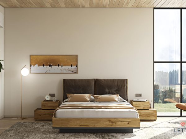 Κρεβάτι Loft | Natural Rusc Oak