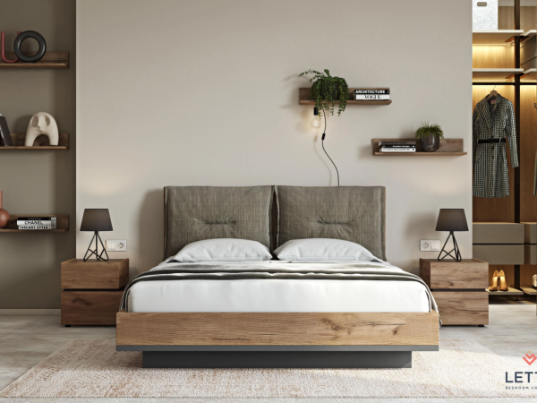 Κρεβάτι Loft | Light Brown Rusc Oak